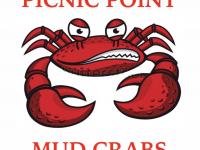 Picnic Point Mud Crabs Red Logo